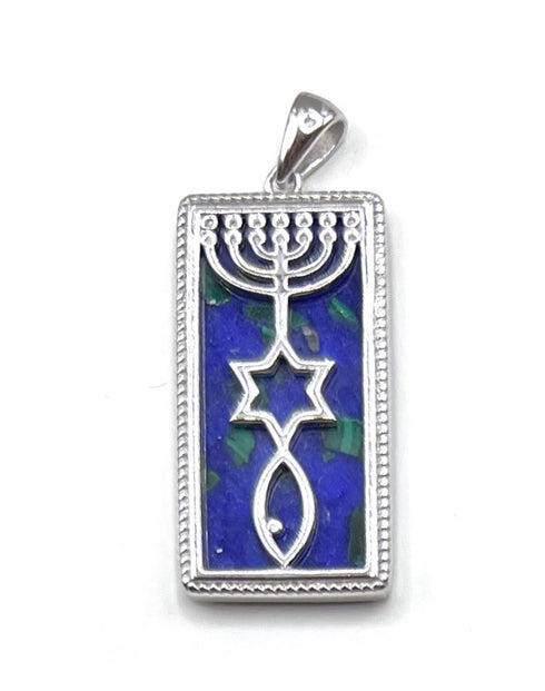 Sterling Silver With Stone of Israel Grafted In Pendant